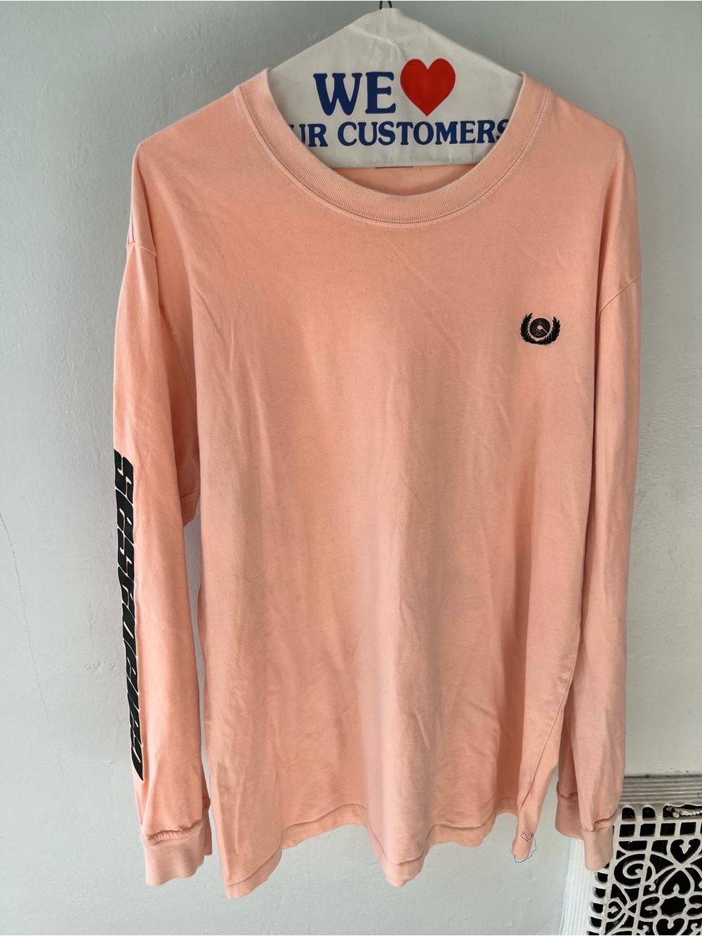 Neon pink Yeezy x Calabasas collab crewneck Size large made in USA